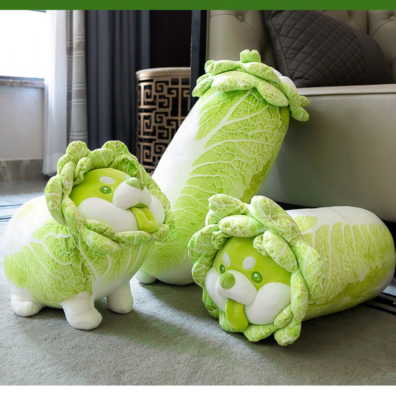 Gấu bông chó shiba bắp cải Vegetable Fairy – Quà tặng thú nhồi bông siêu dễ thương – Nhiều size 30 - 40 - 50 - 65 cm – Gối ôm cho bé