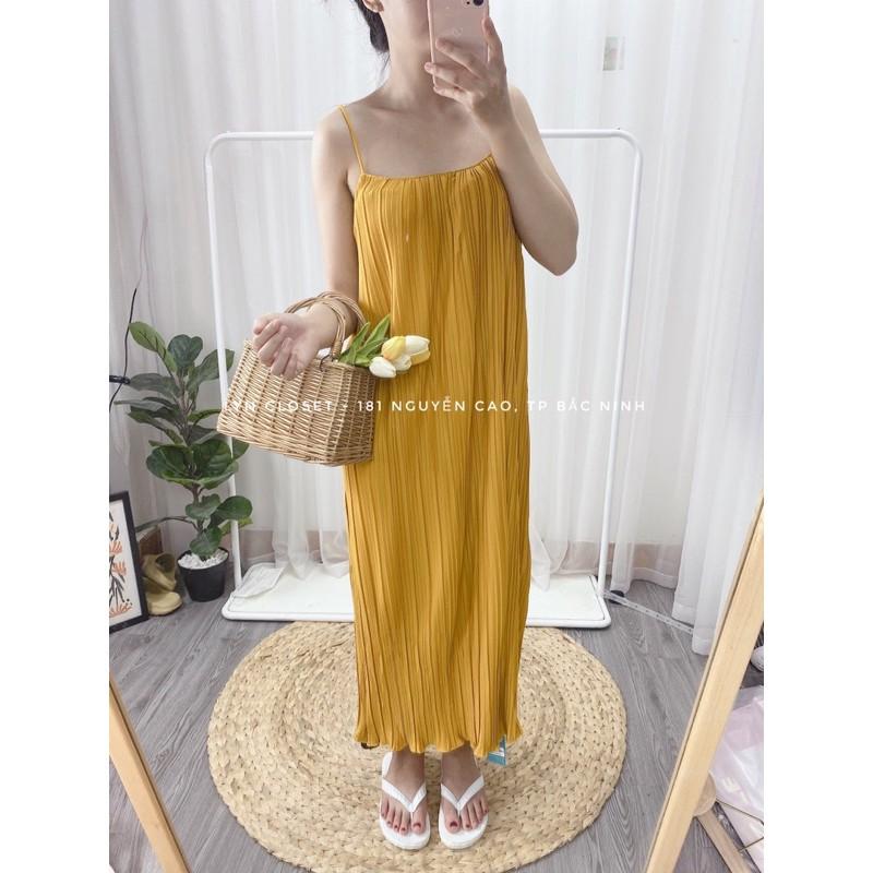 Váy 2 dây xếp ly h.hạnh