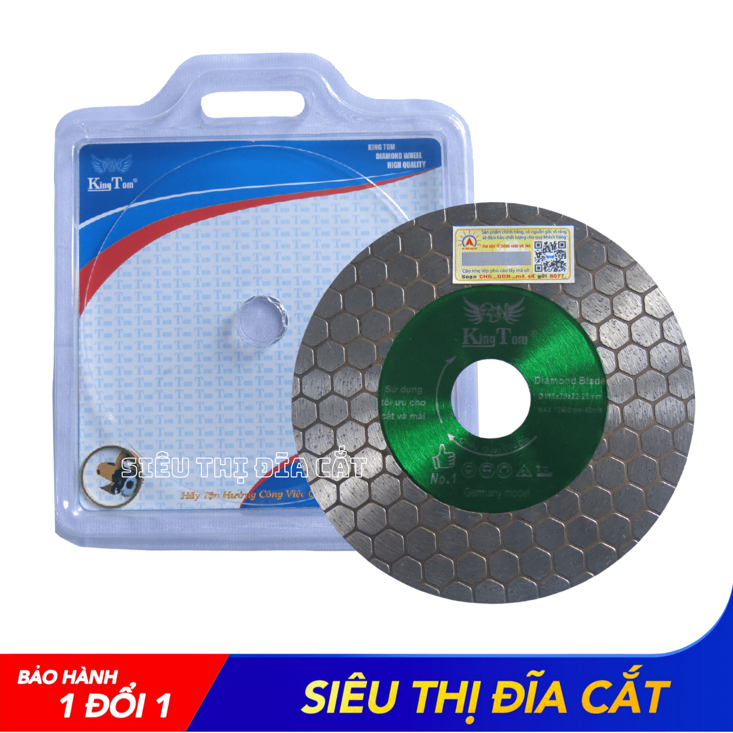 Lưỡi Cắt Đa Năng 2IN1 120mm KingTom - Chuyên Đá Cứng, Đá Granite, Hoa Cương (Vừa cắt, vừa mài trên cùng một đĩa)