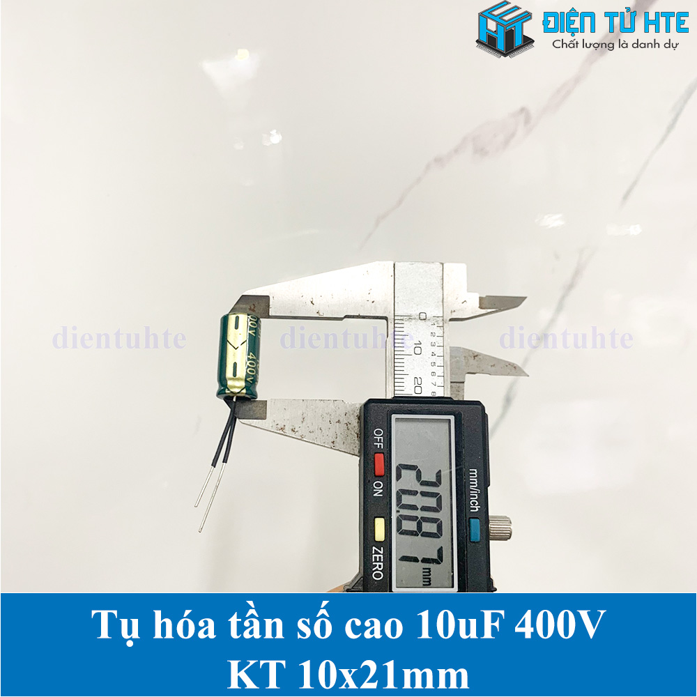 Bộ 5 Tụ hóa tần số cao 10uF 400V 10x21mm