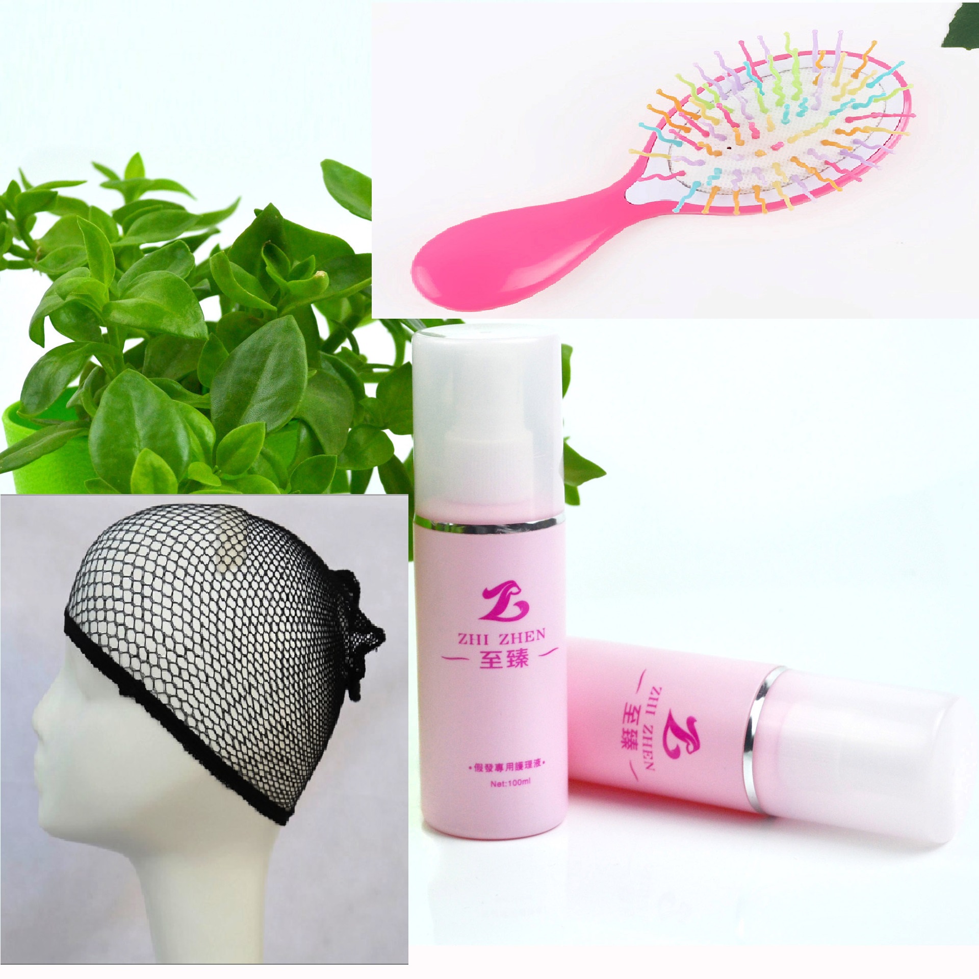 Phụ kiện tóc giả: lược, dưỡng, lưới chụp, lưới chống rối