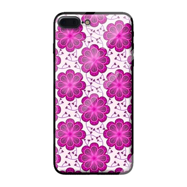 Ốp kính cường lực cho iPhone 8 Plus mẫu HOA HỒNG XANH 6 - Hàng chính hãng