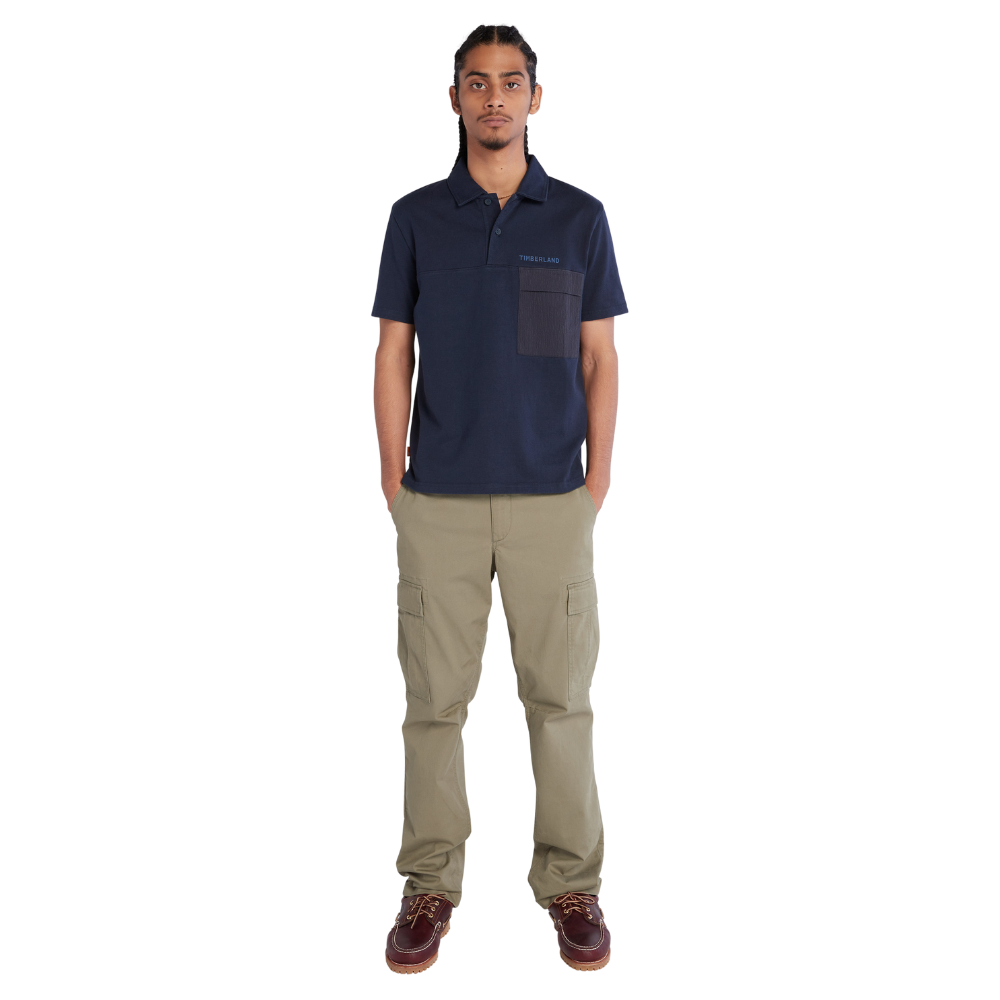 [Original] Timberland Áo Polo Nam Mix Media Seersucker Pocket Polo Regular TB0A666W