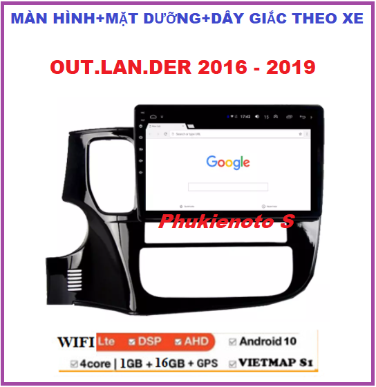 Màn hình,MẶT DƯỠNG CHO OUT.LAN.DER  2016 - 2019 10INCH+ dây giắc theo xe,đầu dvd ô tô kết wifi ram1G-rom16G đa chức năng , nghe nhạc xem phim trực tuyến, tích hợp vô lăng,ra lệnh giọng nói, xem camera. Dvd gắn taplo..