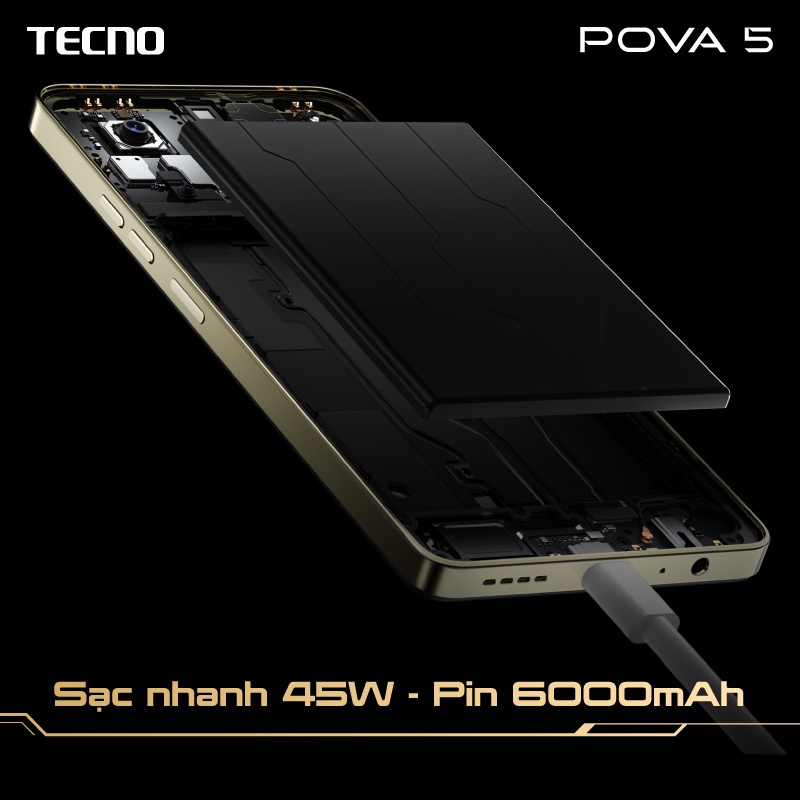Điện thoại Tecno POVA 5 8GB/256GB  Hàng Chính Hãng