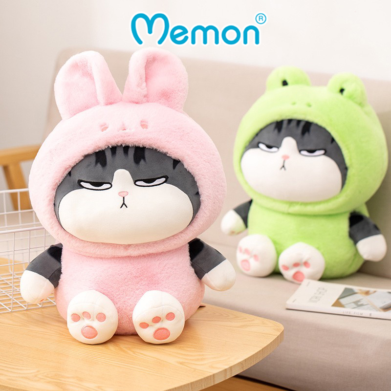 Gấu Bông Mèo Hoàng Thượng Cosplay Thú Cao Cấp Memon, Mèo Bông Cosplay Cute