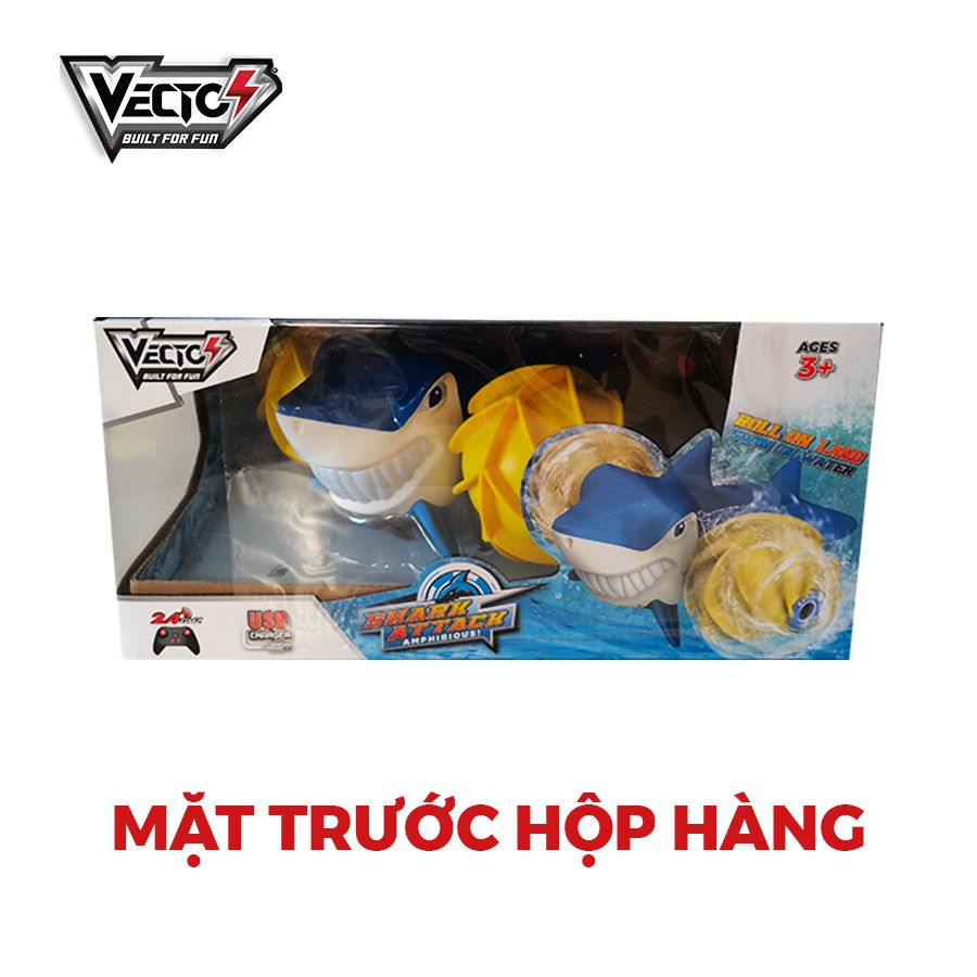 Đồ chơi xe cá mập bơi trong nước chạy trên cạn VECTO
