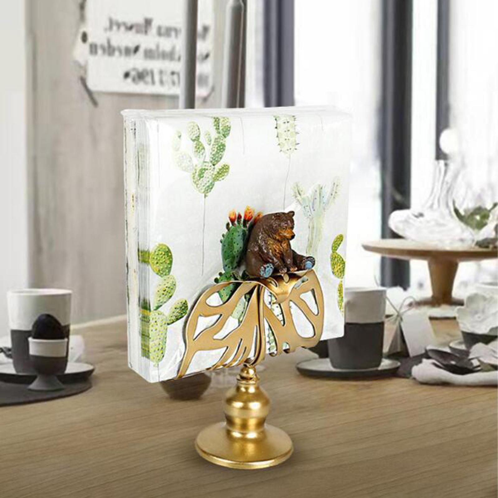 Paper Napkin Holder Tissue Dispenser Table Decoration for Countertop Party