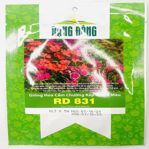Hạt giống hoa cẩm chướng kép nhiều màu RD 831