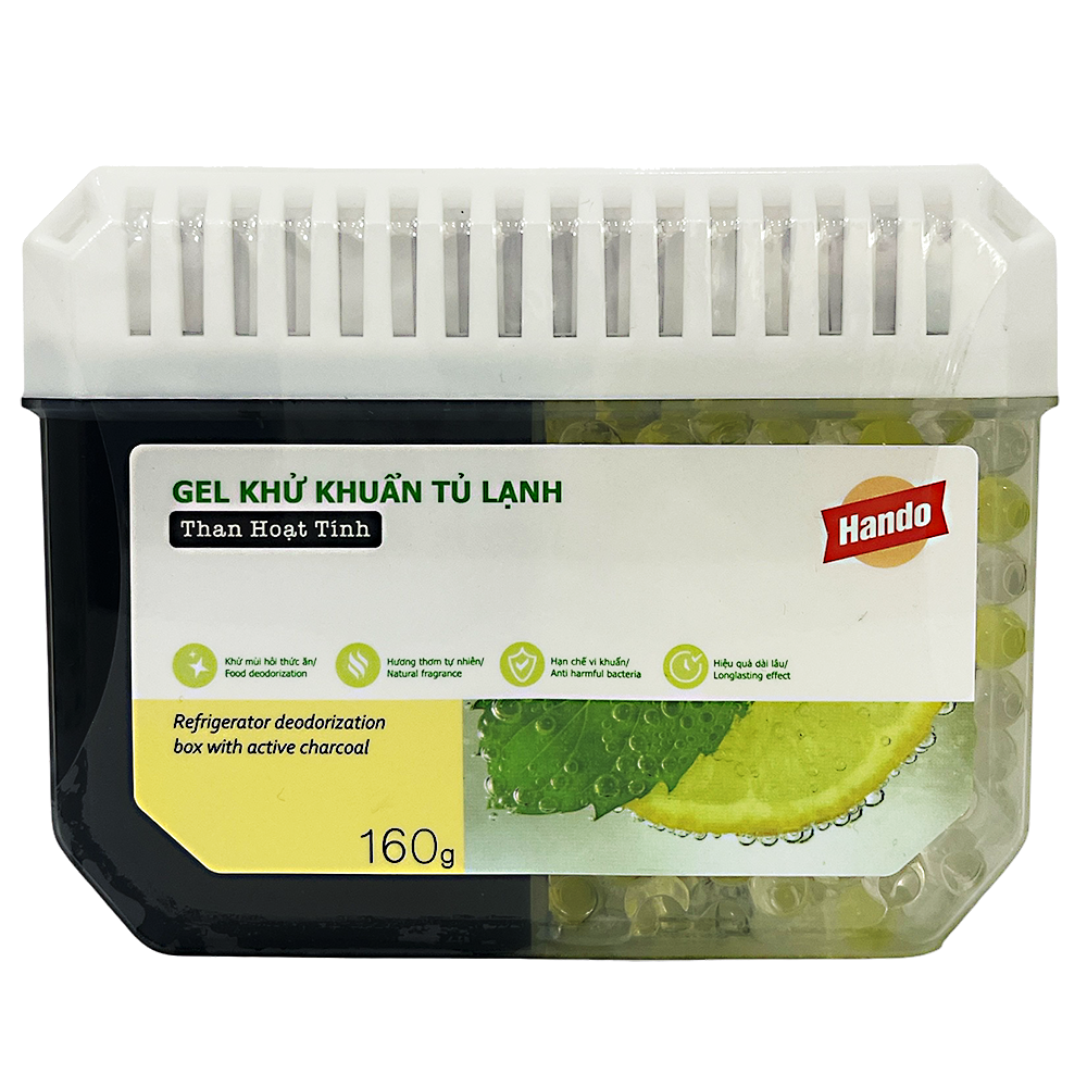 Gel khử mùi tủ lạnh than hoạt tính Hando 160g hương Chanh