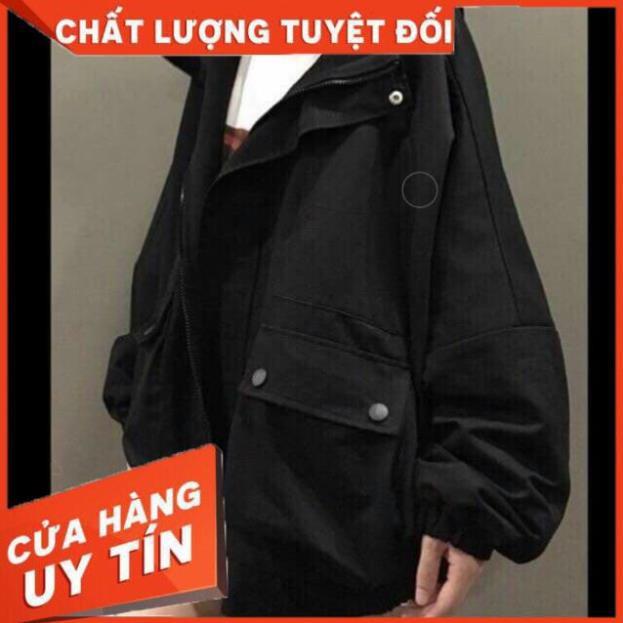 Áo khoác Kaki Unisex Trơn Màu Chuẩn Form Rộng Như Ảnh Cực Xinh Nam Nữ