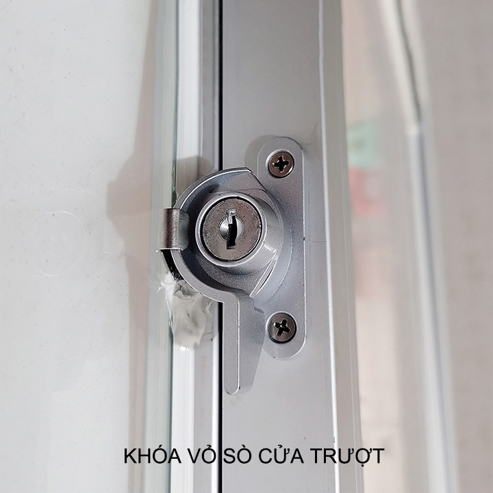 01 Khóa vỏ sò bằng hợp kim dày dặn kèm 2 chìa khóa, dùng cho cửa sổ trượt, lùa, kèm 2 chìa khóa