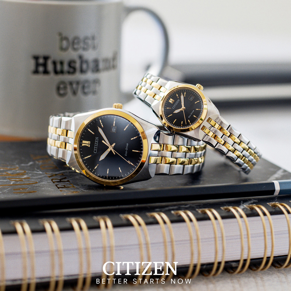 Đồng Hồ Nam Citizen Dây Kim Loại Máy Eco-Drive BM7334-58E - Mặt Đen