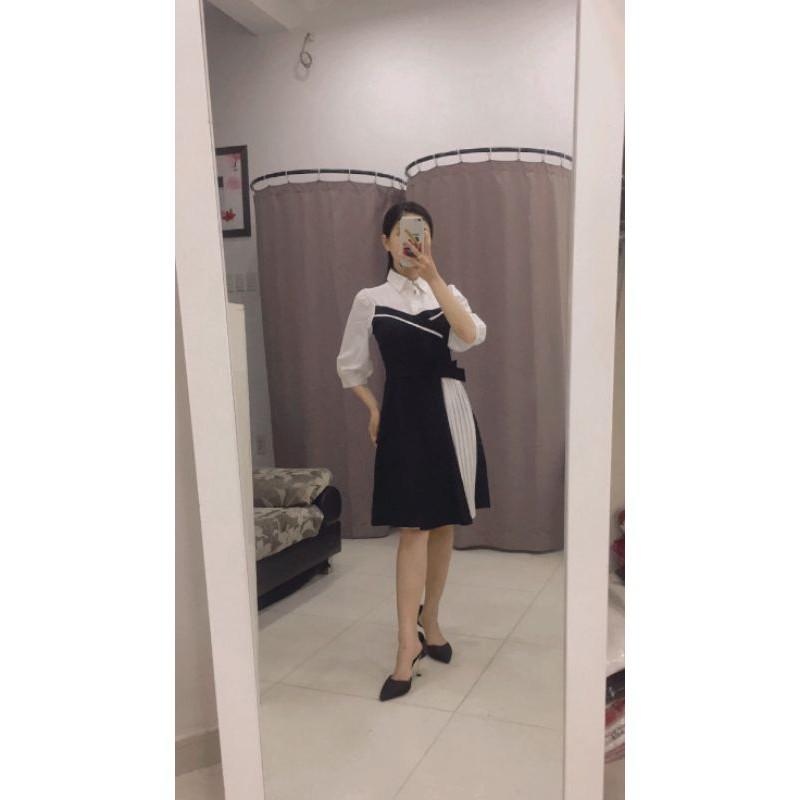 Đầm công sở phối dập li Taris Dress