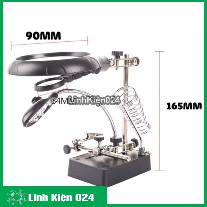 Kính Lúp Đôi Để Bàn Có Đèn Led Chiếu Sáng TE-800