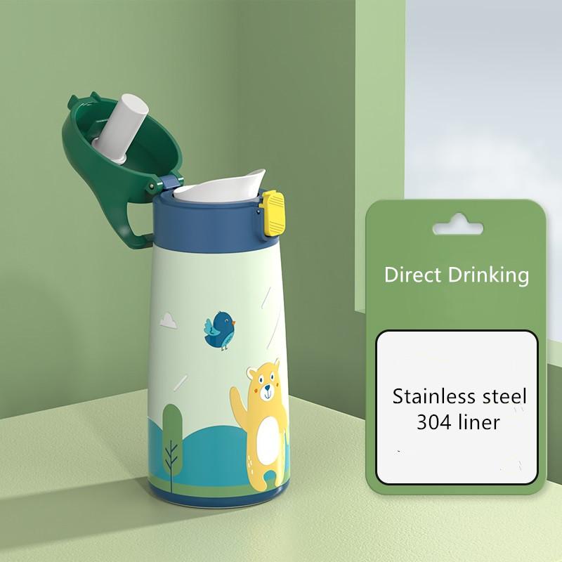 350Ml/500Ml Cao Cấp Trẻ Em Giữ Nhiệt Cốc Đôi Inox Hoạt Hình Chân Không Trẻ Em Dễ Thương Nhiệt Nước bình Tumbler