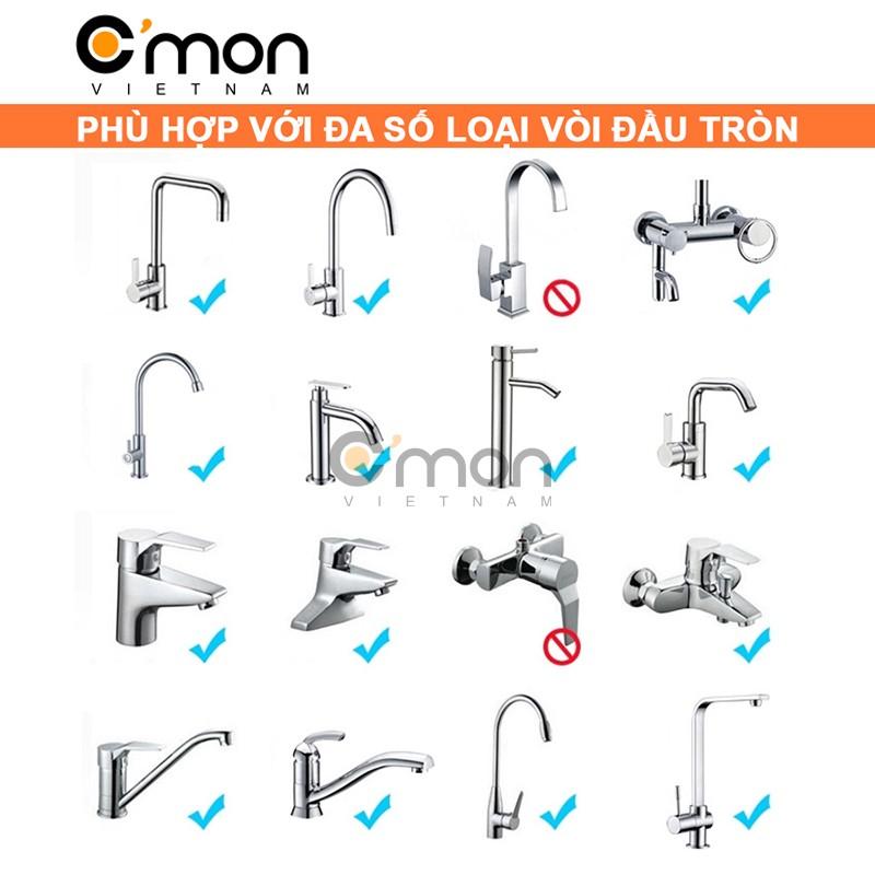 Đầu vòi rửa bát chén tăng áp điều hướng 360 độ với 2 chế độ nước Cmon DV-01