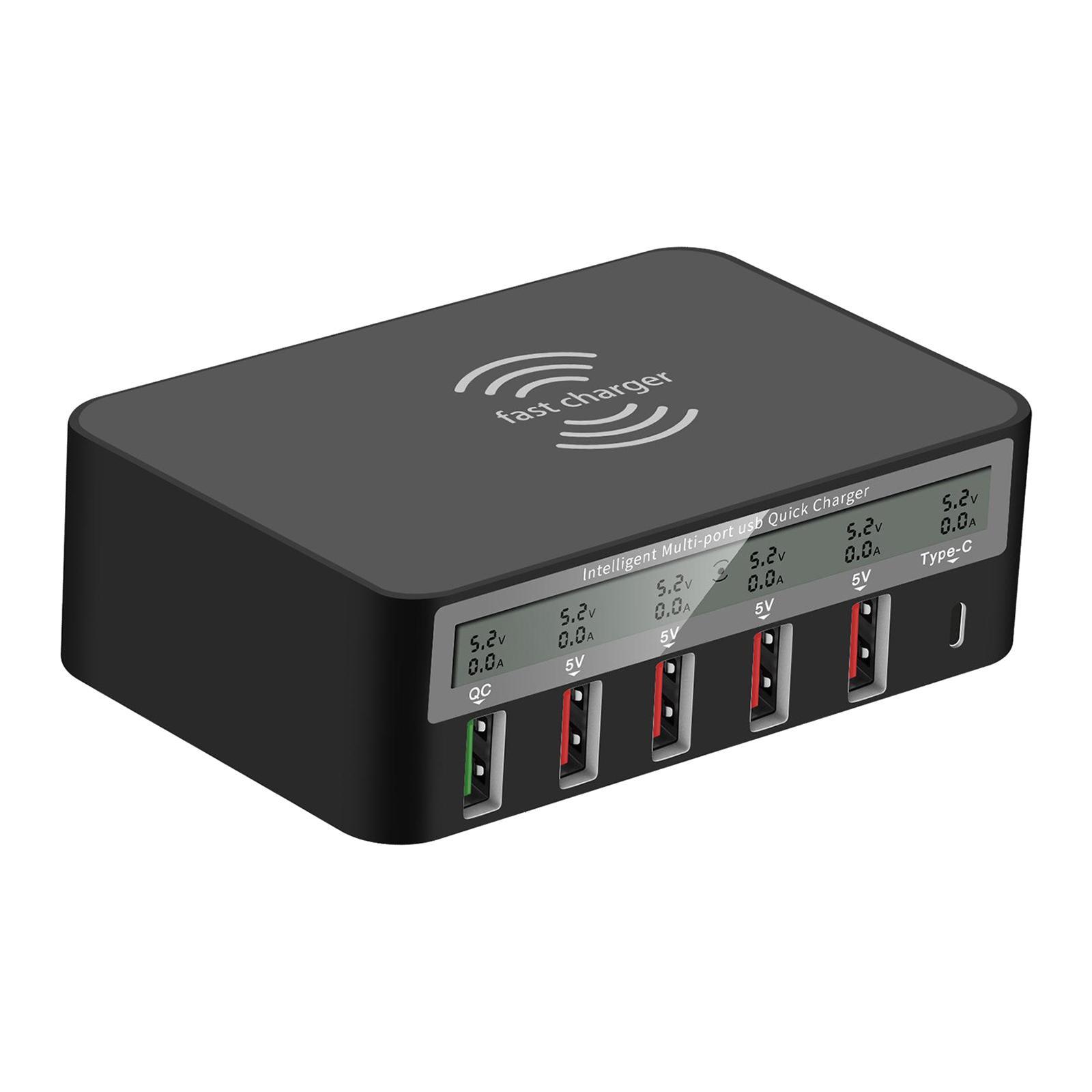 5 Port USB Charging station with  wireless and USB C Charging, Deck compatible