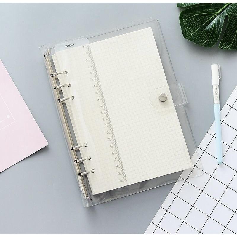 Bìa Sổ Còng Size A6 A5 A4 B5 6 lỗ 9 lỗ 4 lỗ - File Bìa Còng Inox Tặng kèm Dây Buộc Sổ