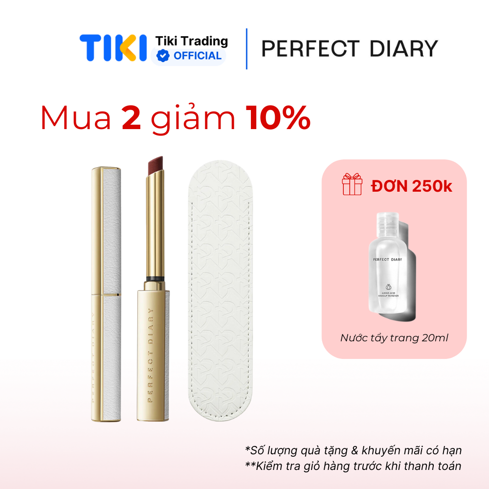 Son thỏi nhung lì Perfect Diary Rouge Intense Velvet Slim Lipstick 0.8g