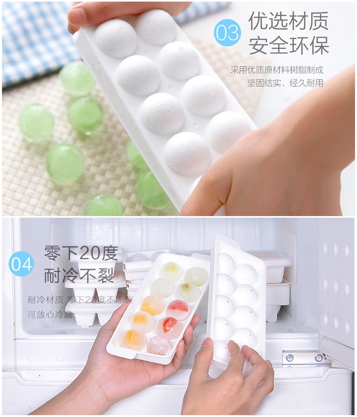 Khay Làm Đá Tròn 10 Viên - Nội Địa Nhật Bản