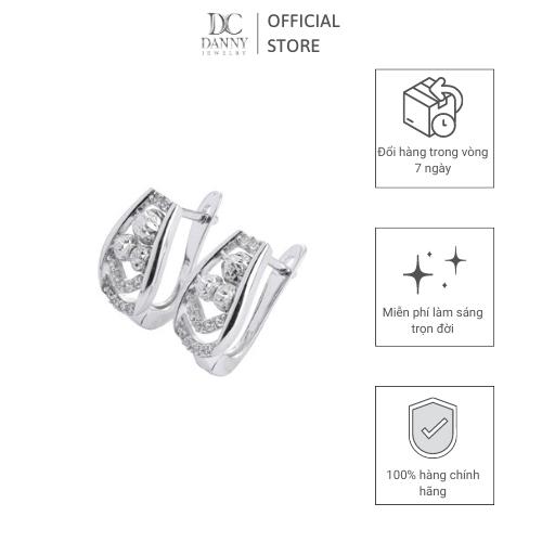 Bông Tai Nữ Bạc 925 Danny Jewelry Xi Bạch Kim Đính Đá CZ NI4GZ017