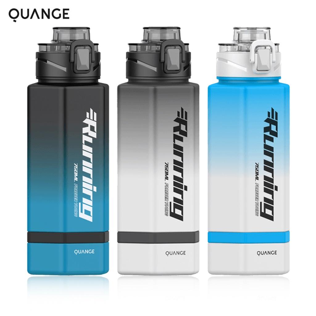 Bình Nước Thể Thao Quange 760ml Chất Liệu Tritan Một Nút Có Nắp Lật Dễ Mang Theo Cho Nam Và Nữ-Hàng chính hãng