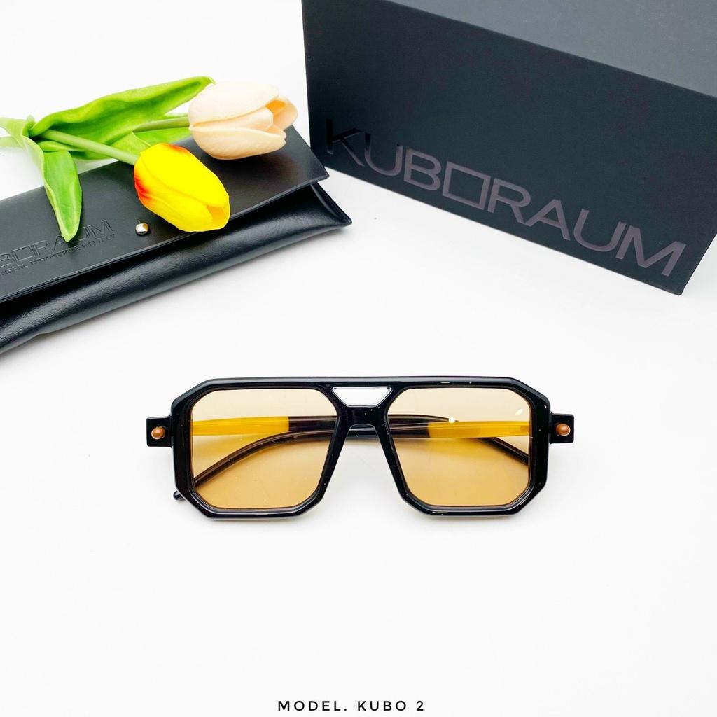 Gọng kính nam nữ dáng vuông nhựa Kubo 2 thiết kế thời trang dễ đeo  -TAD Accessories FS5 - Đen mắt đen
