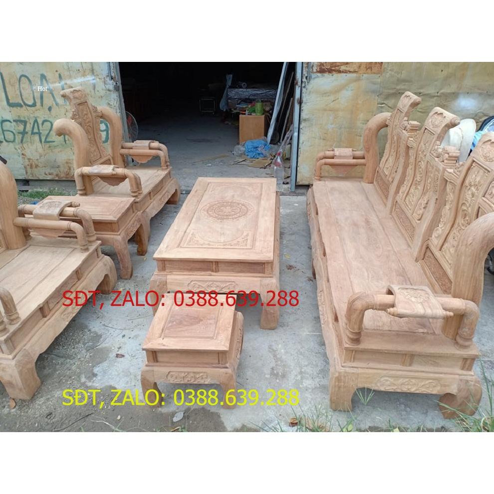 Bộ bàn ghế tần thủy hoàng tay 12 gỗ gõ đỏ