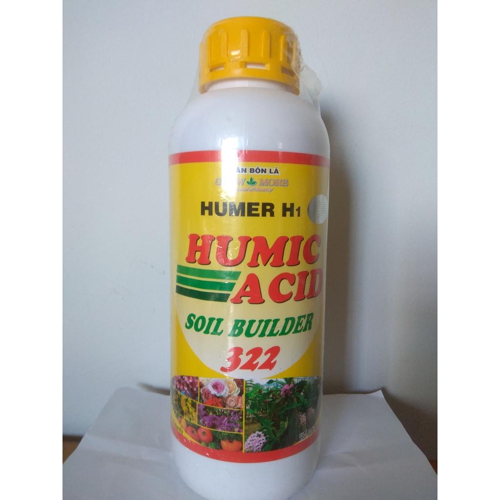 Phân bón lá Humic Acid 322 nhãn vàng - chai 1 lít
