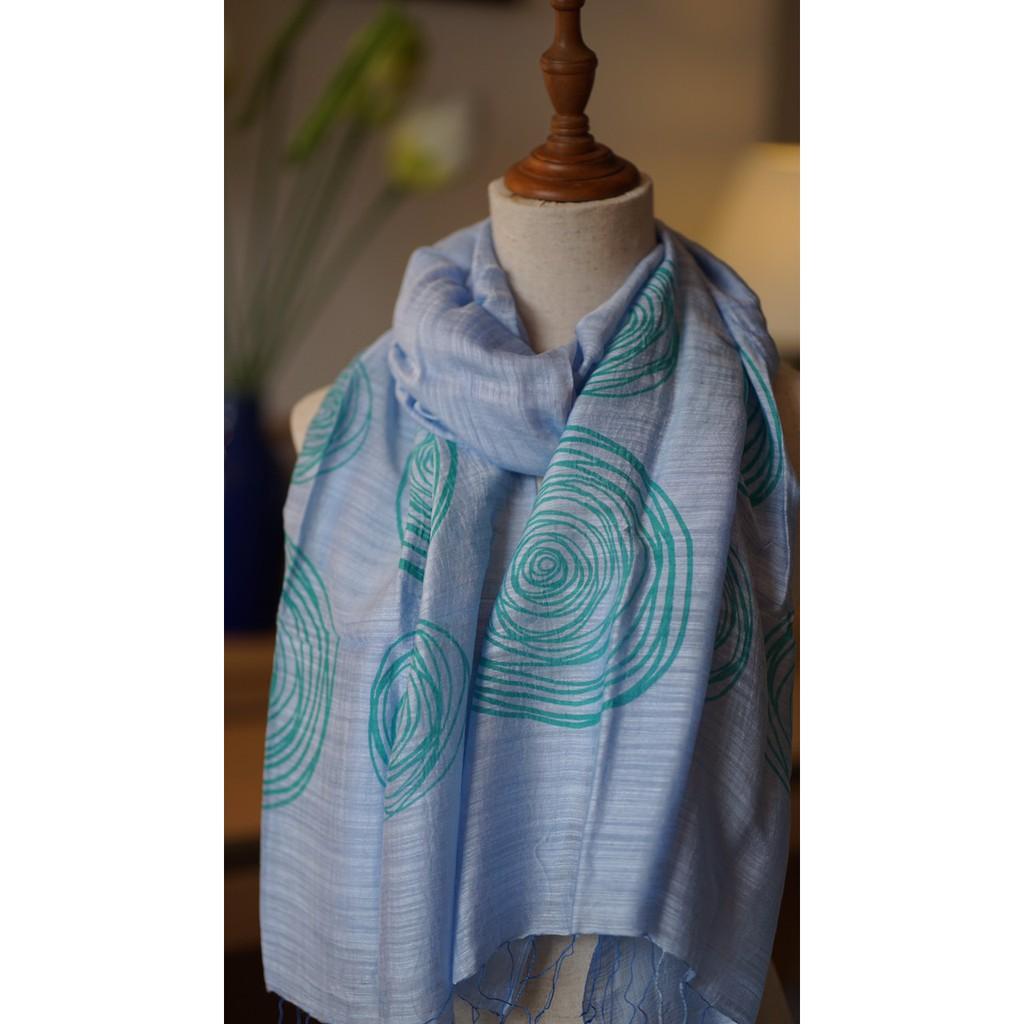 Khăn lụa, Khăn tơ tằm dệt tại Việt Nam, nhuộm màu An toàn, thương hiệu Óng silk, Mã K33I