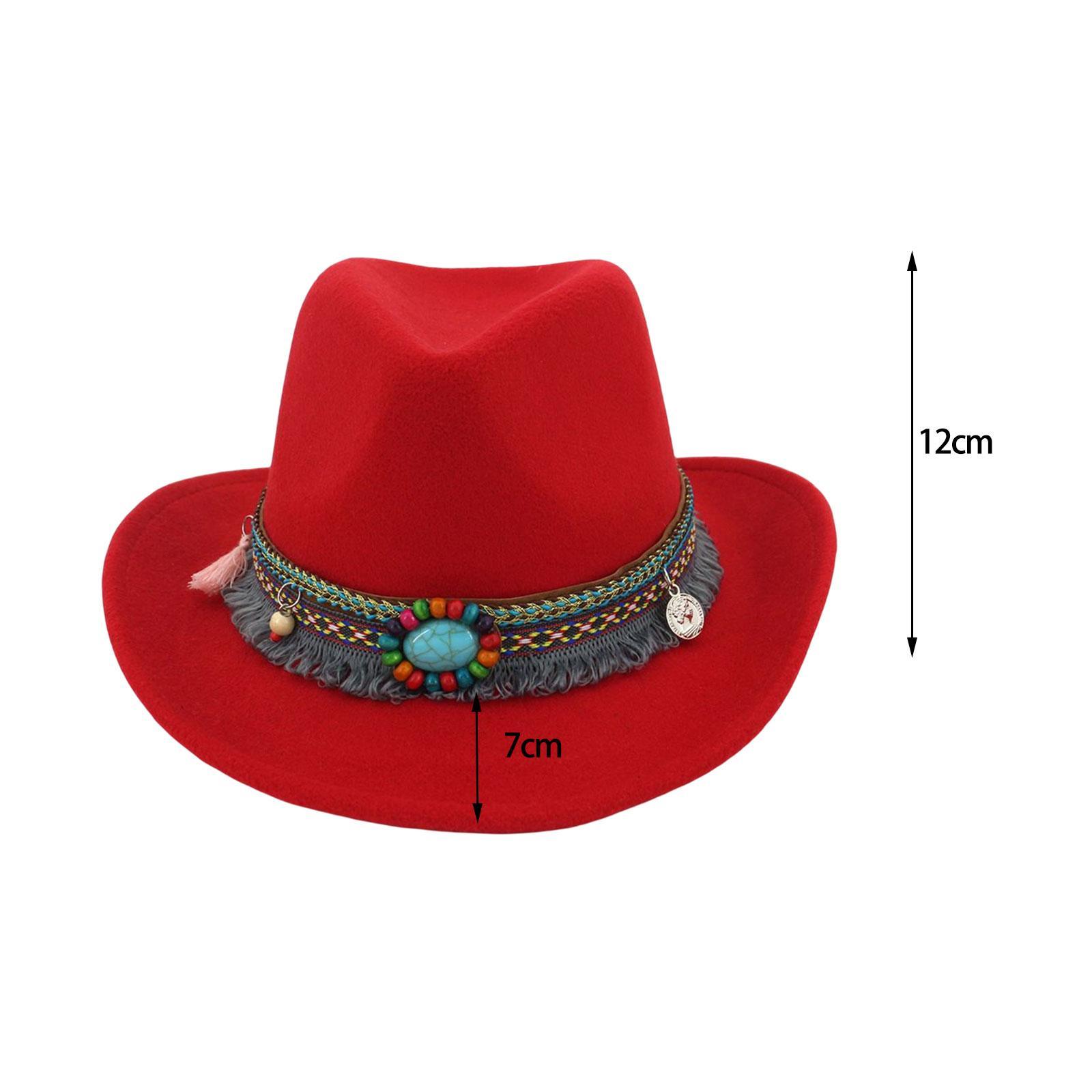 Women Men Western Cowboy Hat Fedora Hat Sun Hat for Festival party