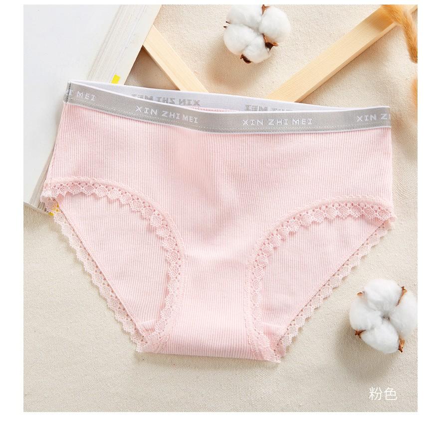 QUẦN COTTON TĂM VIỀN CHỮ SIÊU XINH giao màu ngẫu nhiên