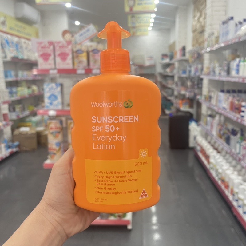 Kem Chống Nắng Woolworths Everyday Sunscreen SPF 50+ 500ml - 1000ml