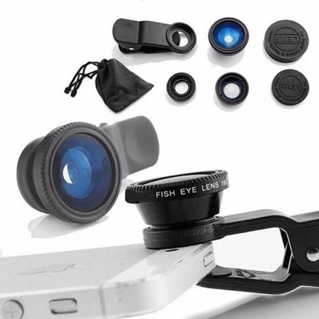 Bộ lens chụp ảnh 3 in 1 cho điện thoại ( hàng sẵn