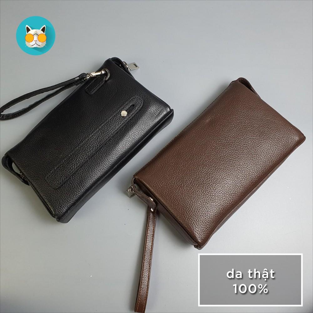 Ví Da Clutch hộp nam da mill CL130  - 100% da bò thật