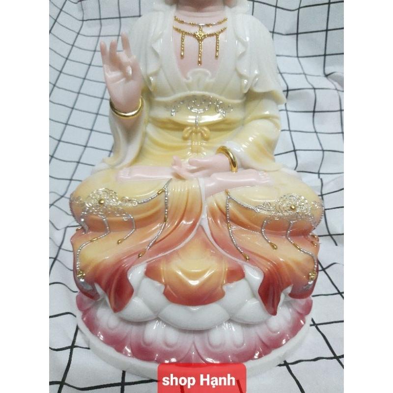 _Tượng Mẹ Quan Âm đá màu cao cấp cao 40 cm