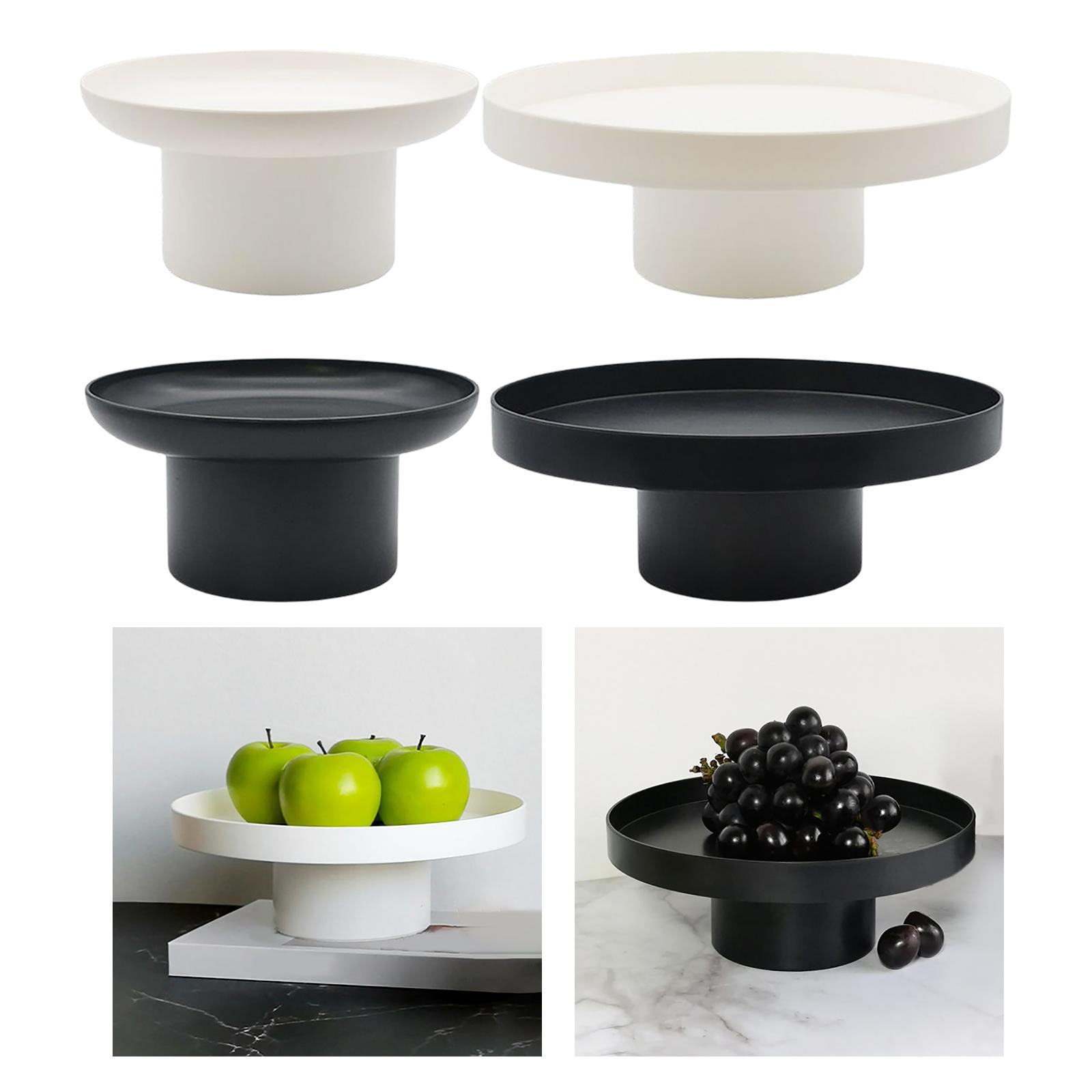 Round Stand Tray Cake Plate for Dessert Pastry Fruit Small White