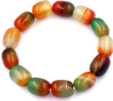 Vòng tay chuỗi hạt Lu Thống Thạch Anh Xanh Nâu Bầu 12mm x 16mm - hợp mệnh Mộc, mệnh Hỏa