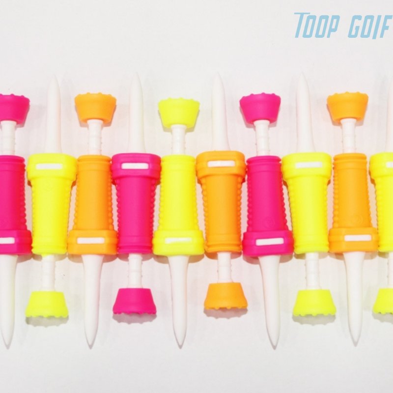 Que Đỡ Bóng Golf Long Tee Set Gồm 10 Tee Chất Liệu Nhựa Silicon  gia tăng khoảng cách đánh bóng