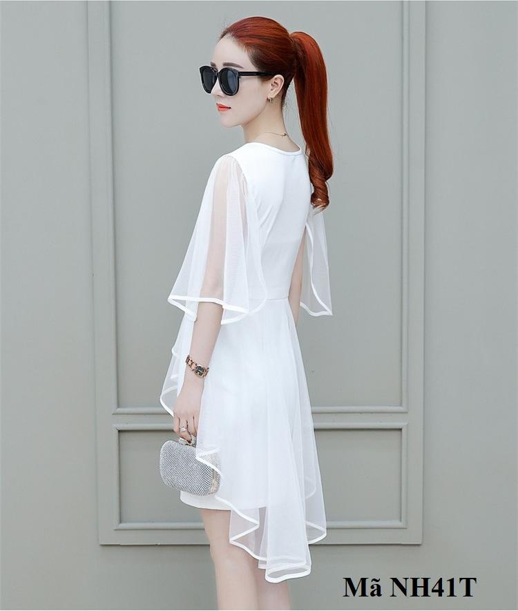 Đầm, váy cách điệu tay ren NH41 - NH41T- NH41D