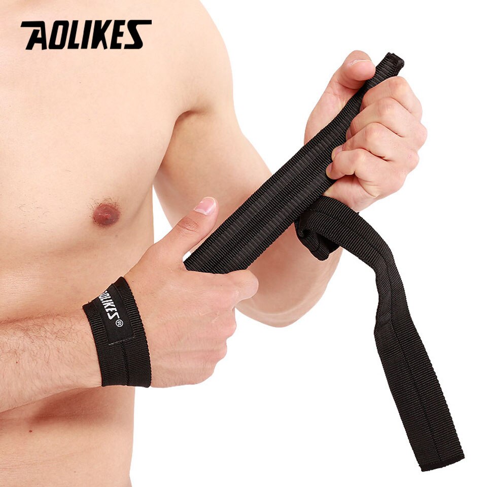 Dây Đai Quấn Cổ Tay Kéo Lưng Nâng Tạ Tập Gym Sport Wrist Bands AOLIKES YE-7635 - Hàng Chính Hãng