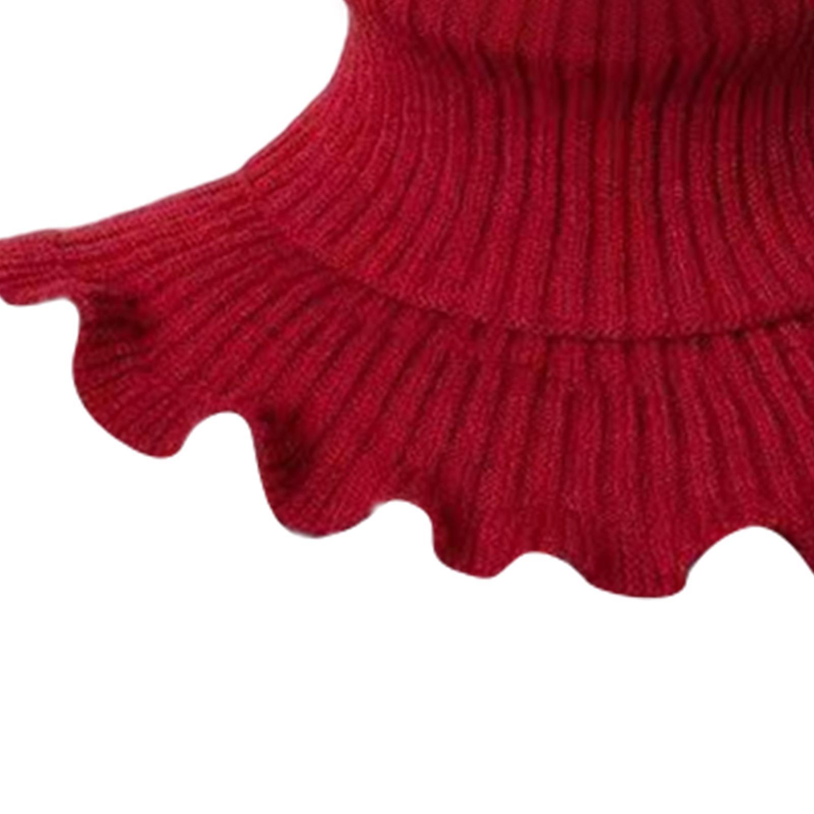 Women Turtleneck Knit Neck Warmer Scarf Quality Fabric Windproof