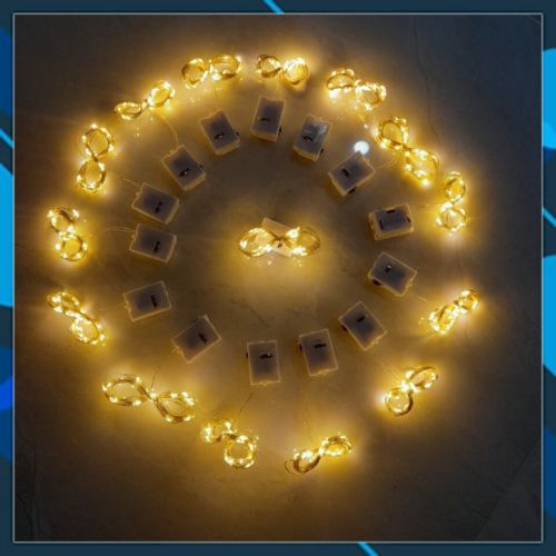 Dây đèn led trang trí đom đóm fairylight 3m có sẵn pin màu vàng