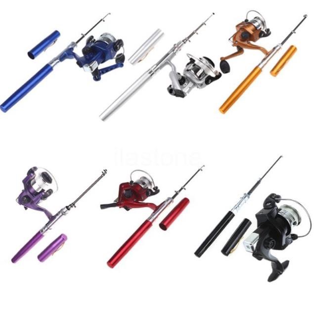 BỘ cần câu Bút Mini Bỏ Cốp Xe Siêu Tiện Lợi_ Tặng Kèm 1 Phao và 1 Hộp Lưỡi