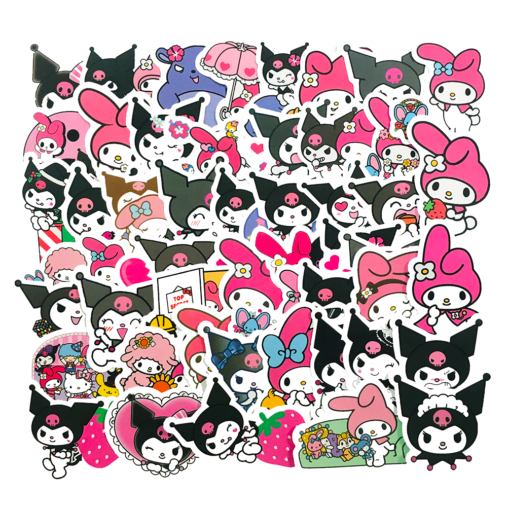 Set 30-60 kuromi and my melody Stickers