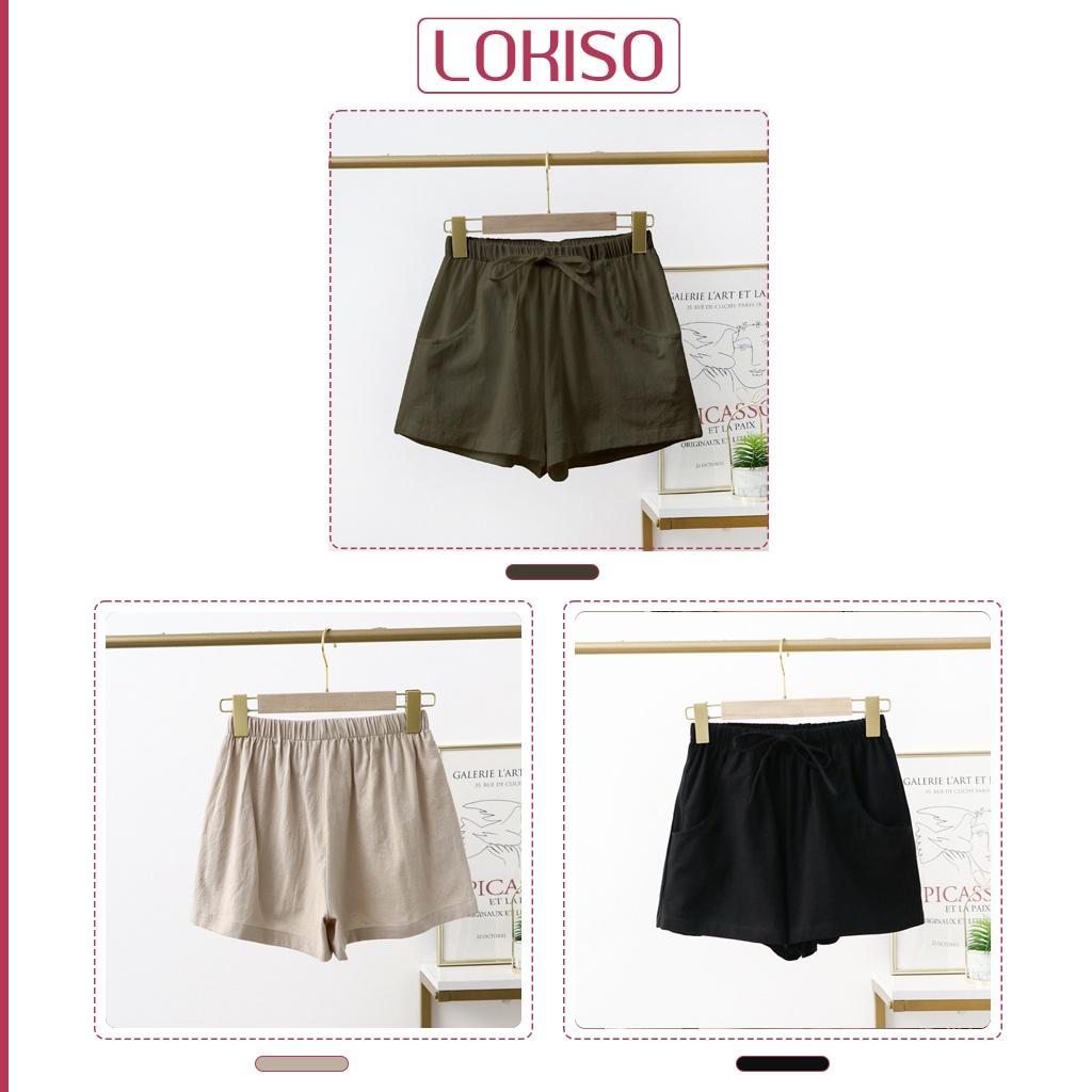▬✐Quần short nữ đũi lưng cao ống rộng đẹp ulzzang công sở LOKISO QS04
