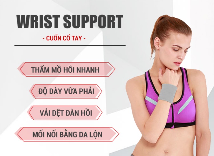 Bộ 2 Băng Cổ Tay Thấm Mồ Hôi | Thể Thao | Tennis | Cầu Lông | Gym - Tặng Dây Cột Tóc Hoa Mặt Trời 