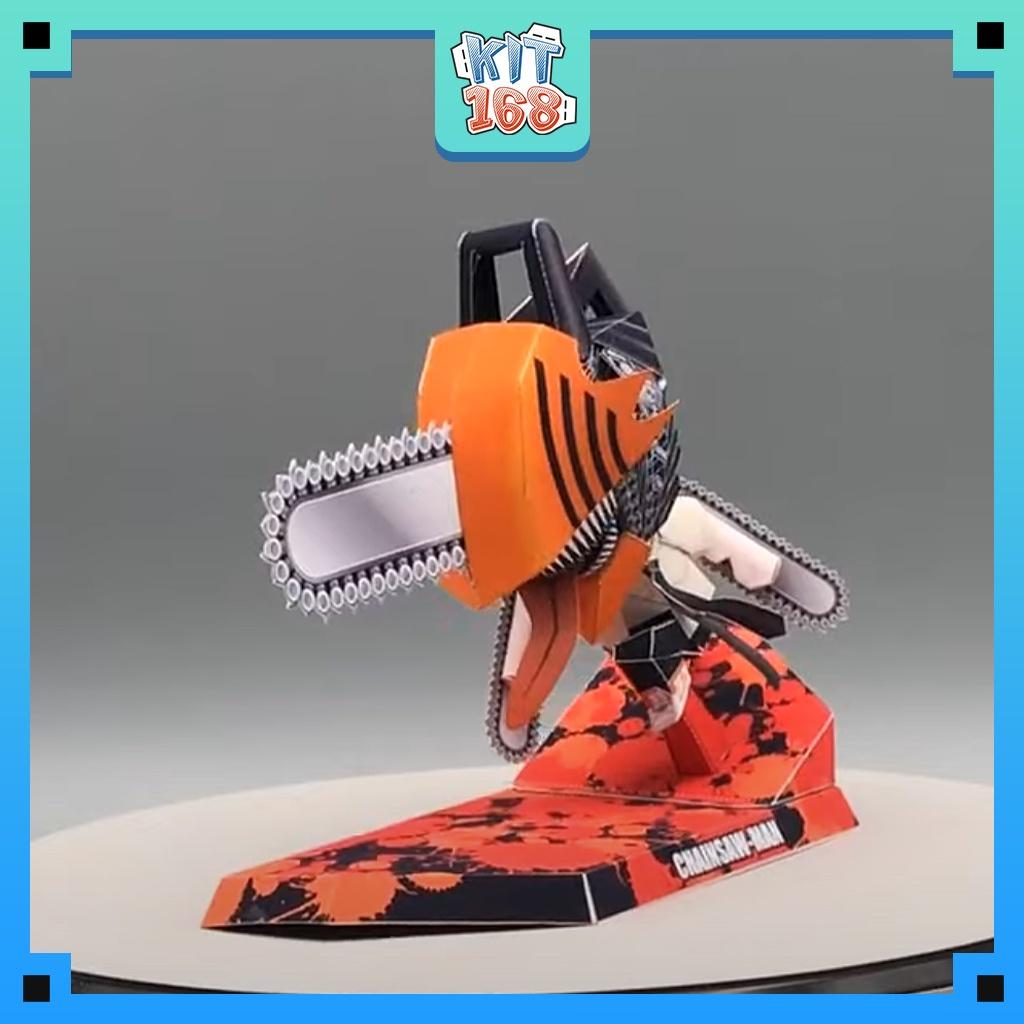 Mô hình giấy Anime Game Chibi Denji - Chainsaw-man ver 3 + kit hộp trang trí