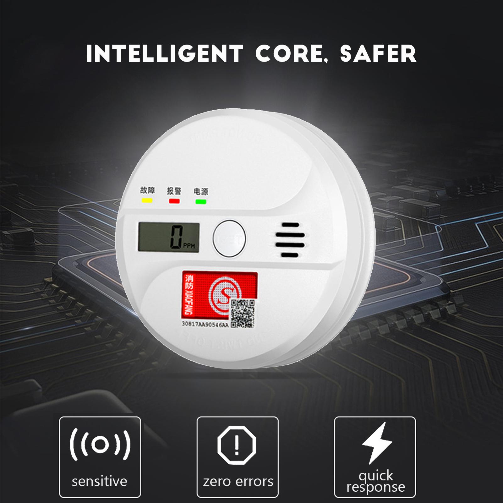 Máy dò Carbon Monoxide cho gia đình, nhà bếp, hiển thị màn hình kỹ thuật số